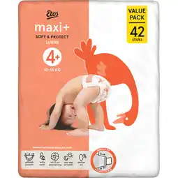 Albert Heijn Etos Maxi+ soft & protect luiers maat 4+ aanbieding