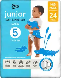 Albert Heijn Etos Junior soft & protect luiers maat 5 aanbieding
