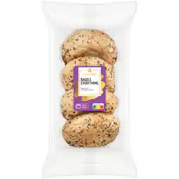 Albert Heijn AH Excellent Bagels cottage cheese everything aanbieding