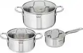 Bol.com Tefal Virtuoso E4926S - Set 3-delig - steelpan 16 cm, kookpannen 20/24 cm aanbieding