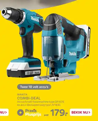 Praxis Makita Combi-Deal aanbieding