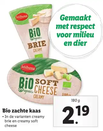 Lidl Bio zachte kaas 180g aanbieding