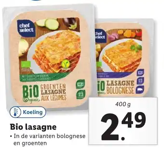 Lidl Bio lasagne 400g aanbieding