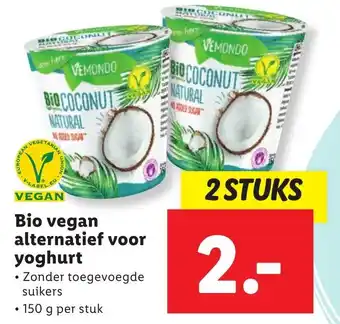 Lidl Bio vegan alternatief voor yoghurt 150g aanbieding