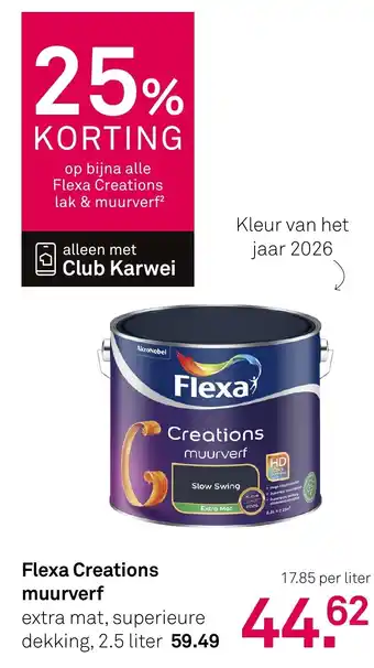 Karwei Flexa Creations muurverf aanbieding