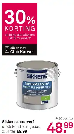 Karwei Sikkens muurverf aanbieding