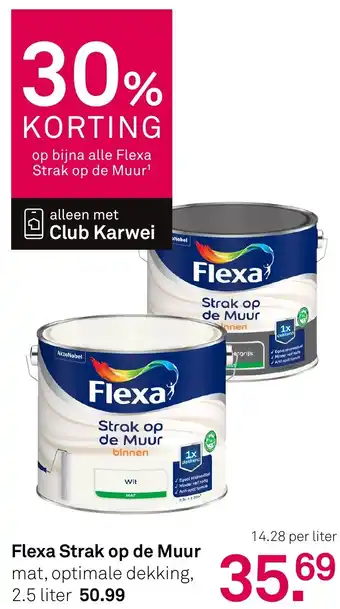 Karwei Flexa Strak op de Muur aanbieding