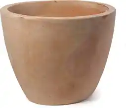 Intratuin Mega Collections bloempot Whitewash terracotta D 25 H 22 cm aanbieding