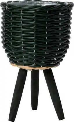 Intratuin Intratuin plantenmand op poten Bobby groen D 21 H 33 cm aanbieding