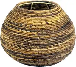 Intratuin Van der Leeden vaas Abaca naturel / bruin D 35 H 25 cm aanbieding