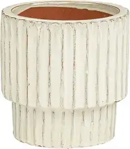 Intratuin Mica Decorations bloempot op voet Sorrento crème D 45 H 44,5 cm aanbieding
