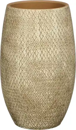 Intratuin Mica Decorations bloempot Madeira crème D 30 H 50 cm aanbieding