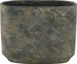 Intratuin TS bloempot Saar grijs 26 x 13 x 21 cm aanbieding