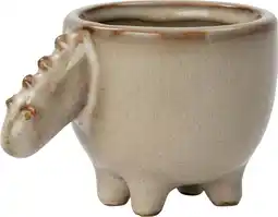 Intratuin Intratuin bloempot Dino taupe 10 x 8 x 7 cm aanbieding