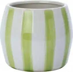 Intratuin Intratuin bloempot op voet Adora wit / groen D 22 H 18 cm aanbieding