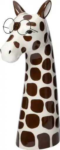Intratuin Intratuin bloempot Giraffe met bril multi 17,5 x 11,4 x 35,5 cm aanbieding