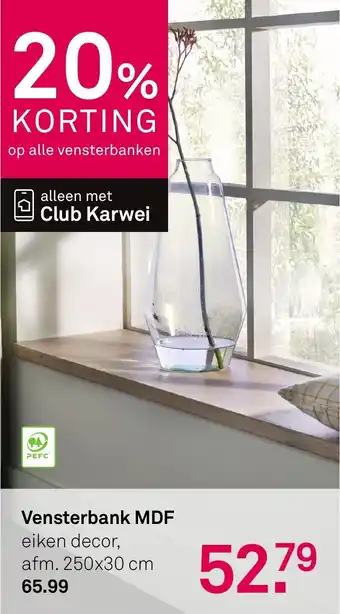 Karwei Vensterbank MDF aanbieding