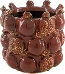Intratuin Dijk Natural Collections bloempot Tropical Fruit rood D 16 H 15 cm aanbieding