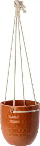 Intratuin Intratuin hangpot Rumi terracotta D 15 H 15 cm aanbieding