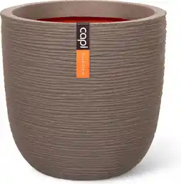 Intratuin Capi Europe bloempot Nature Rib taupe D 54 H 52 cm aanbieding