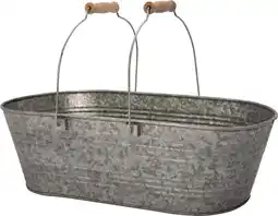 Intratuin Intratuin plantenteil Vivi zink 46 x 22 x 14 cm aanbieding
