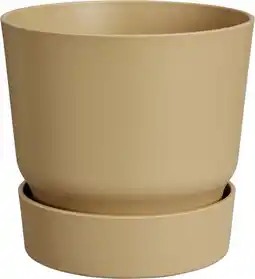 Intratuin Elho bloempot op voet Greenville beige D 16 H 15,3 cm aanbieding