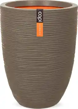 Intratuin Capi Europe bloempot Nature Rib taupe D 46 H 58 cm aanbieding