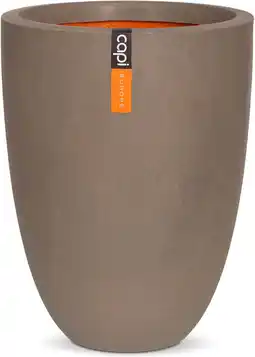 Intratuin Capi Europe bloempot Smooth taupe D 34 H 46 cm aanbieding