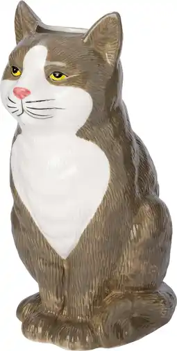 Intratuin Intratuin vaas Estea kat grijs 18 x 14,2 x 28 cm aanbieding