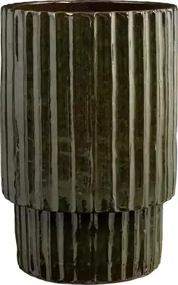 Intratuin Mica Decorations bloempot op voet Sorrento groen D 45 H 68 cm aanbieding