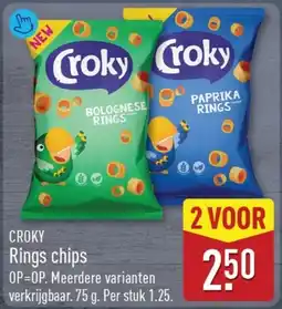 ALDI CROKY Rings chips aanbieding