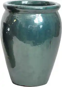 Intratuin Mega Collections bloempot Delta groen D 38 H 50 cm aanbieding