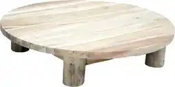 Intratuin Van der Leeden plantentafel Teak naturel D 30 H 8 cm aanbieding