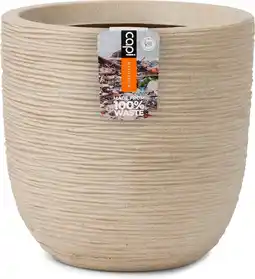 Intratuin Capi Europe bloempot Waste Rib beige D 43 H 41 cm aanbieding