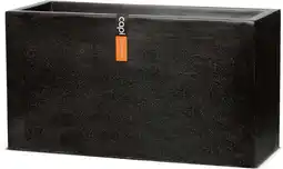 Intratuin Capi Europe plantenbak Lux Terrazzo zwart 100 x 40 x 55 cm aanbieding