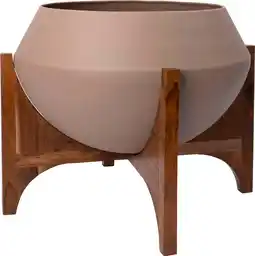 Intratuin Intratuin bloempot op poten Ambre roze D 56 H 44 cm aanbieding