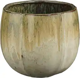 Intratuin Mica Decorations bloempot Corsica crème D 21 H 19 cm aanbieding