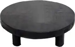 Intratuin Van der Leeden plantentafel Teak zwart D 30 H 8 cm aanbieding