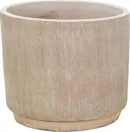 Intratuin Mega Collections bloempot op voet Lex bruin D 32 H 29 cm aanbieding