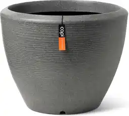 Intratuin Capi Europe bloempot Granite antraciet D 114 H 90 cm aanbieding
