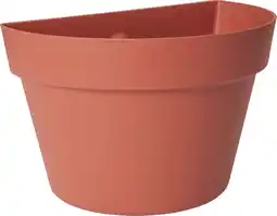 Intratuin Easyday muur bloempot Smile terracotta 26 x 16,3 x 17 cm aanbieding
