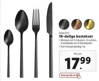 Lidl 16-delige bestekset aanbieding