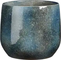 Intratuin Mica Decorations bloempot Hugo blauw D 22 H 21 cm aanbieding