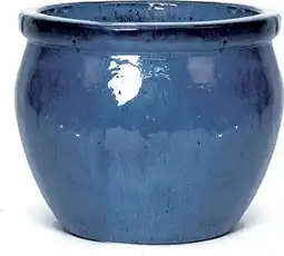 Intratuin Mega Collections bloempot Delta blauw D 28 H 24 cm aanbieding