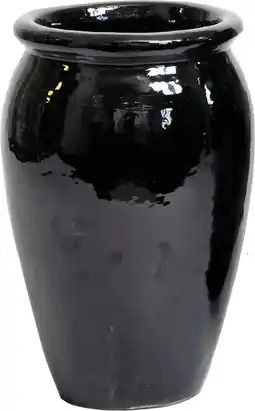 Intratuin Mega Collections bloempot Delta zwart D 27 H 40 cm aanbieding