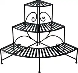 Intratuin Mega Collections plantenstandaard Luto zwart 81 x 60 x 58 cm aanbieding