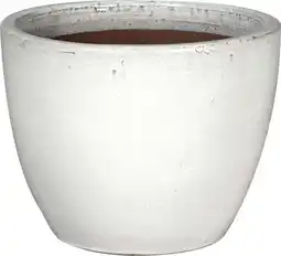 Intratuin Mega Collections bloempot wit D 22 H 21 cm aanbieding