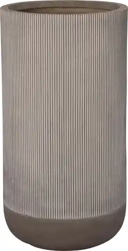 Intratuin Intratuin bloempot Gaby grijs D 34 H 64 cm aanbieding