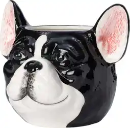 Intratuin Intratuin bloempot Tom bulldog zwart 17,9 x 15,5 x 15 cm aanbieding