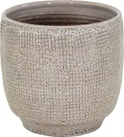 Intratuin Mega Collections bloempot op voet Bohemian taupe D 30 H 29 cm aanbieding